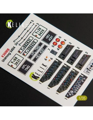 Unimog 404 interior 3D decals for ICM kit, 1/35 - Kelik K35008
