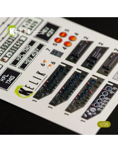 Unimog 404 interior 3D decals for ICM kit, 1/35 - Kelik K35008