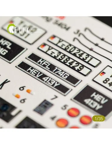 Unimog 404 interior 3D decals for ICM kit, 1/35 - Kelik K35008