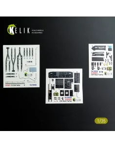 CH-54A Tarhe interior 3D decals for ICM kit, 1/35 - Kelik K35009