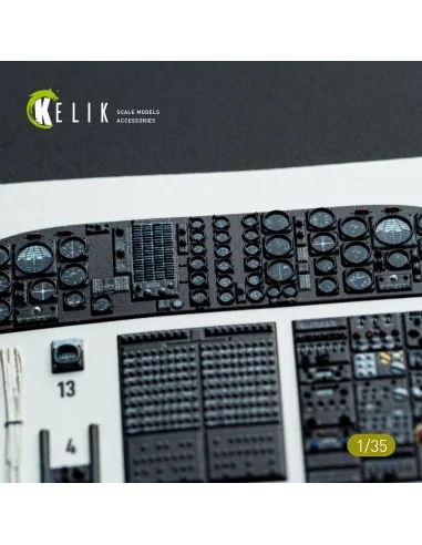 CH-54A Tarhe interior 3D decals for ICM kit, 1/35 - Kelik K35009