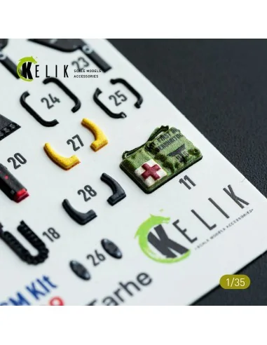 CH-54A Tarhe interior 3D decals for ICM kit, 1/35 - Kelik K35009