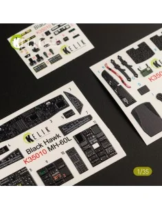 MH-60L Black Hawk interior 3D decals for Kitty Hawk / Zimimodel kit...