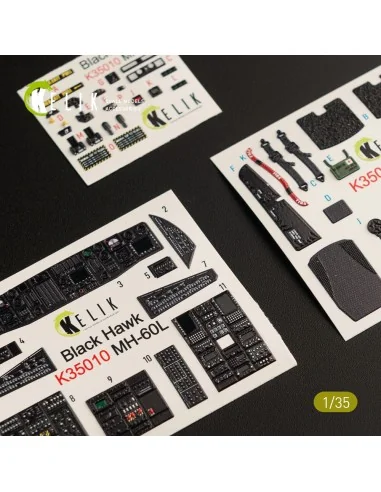 MH-60L Black Hawk interior 3D decals for Kitty Hawk / Zimimodel kit...