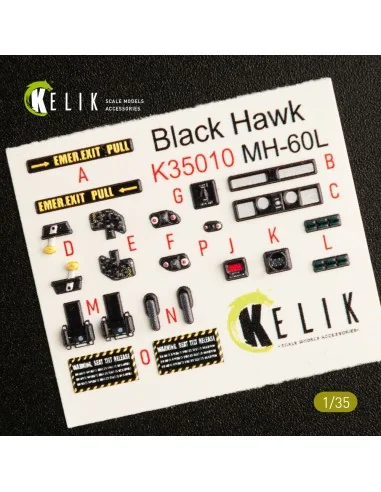 MH-60L Black Hawk interior 3D decals for Kitty Hawk / Zimimodel kit...