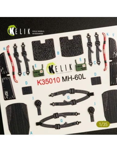 [NO_DESC] MH-60L Black Hawk interior 3D decals for Kitty Hawk / Zim...