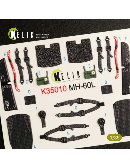 MH-60L Black Hawk interior 3D decals for Kitty Hawk / Zimimodel kit...