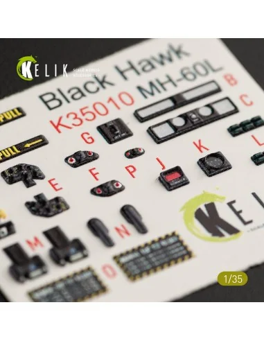 MH-60L Black Hawk interior 3D decals for Kitty Hawk / Zimimodel kit...