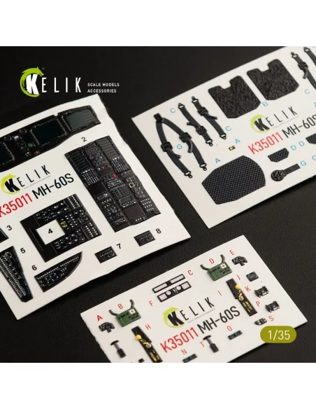 MH-60S Knight Hawk interior 3D decals for Kitty Hawk / Zimimodel ki...
