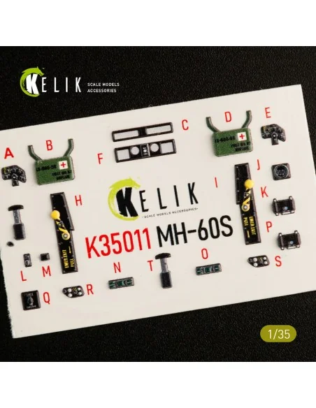 MH-60S Knight Hawk interior 3D decals for Kitty Hawk / Zimimodel ki...