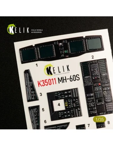 MH-60S Knight Hawk interior 3D decals for Kitty Hawk / Zimimodel ki...