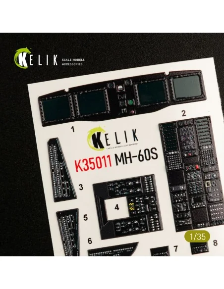 MH-60S Knight Hawk interior 3D decals for Kitty Hawk / Zimimodel ki...