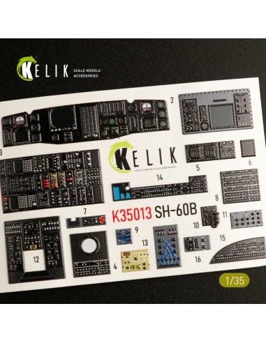 SH-60B interior 3D decals for Kitty Hawk / Zimimodel kit, 1/35 - Ke...