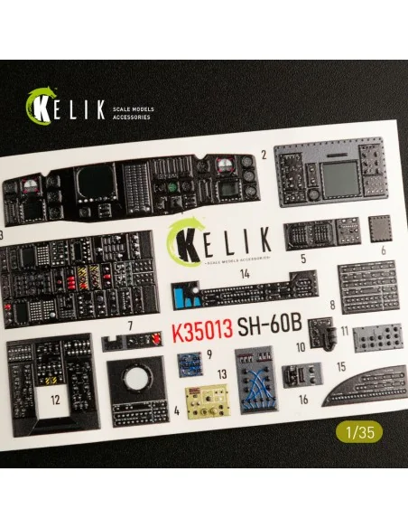 [NO_DESC] SH-60B interior 3D decals for Kitty Hawk / Zimimodel kit,...
