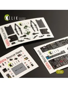 HH-60H Rescue Hawk interior 3D decals for Kitty Hawk / Zimimodel ki...