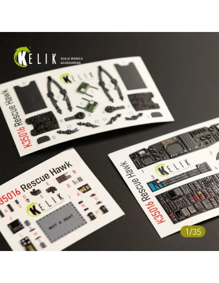 [NO_DESC] HH-60H Rescue Hawk interior 3D decals for Kitty Hawk / Zi...