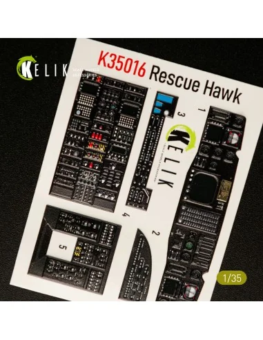 HH-60H Rescue Hawk interior 3D decals for Kitty Hawk / Zimimodel ki...