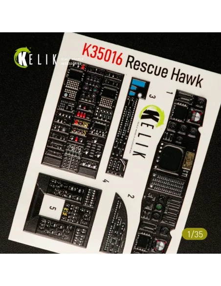 HH-60H Rescue Hawk interior 3D decals for Kitty Hawk / Zimimodel ki...