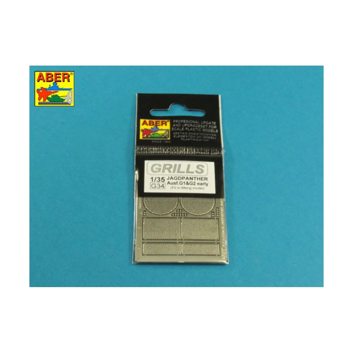 Grilles for Jagdpanther Ausf.G1 early (Meng) - Aber Models 35G34