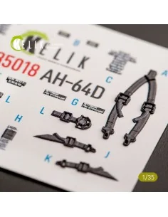AH-64D Apache interior 3D decals for Takom kit, 1/35 - Kelik K35018 2