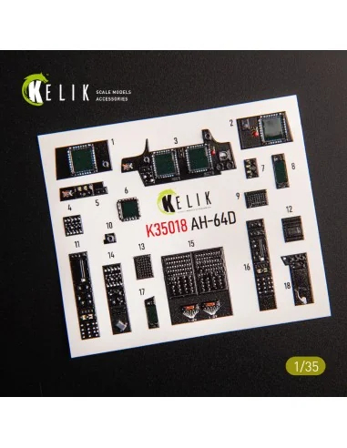 [NO_DESC] AH-64D Apache interior 3D decals for Takom kit, 1/35 - Ke...