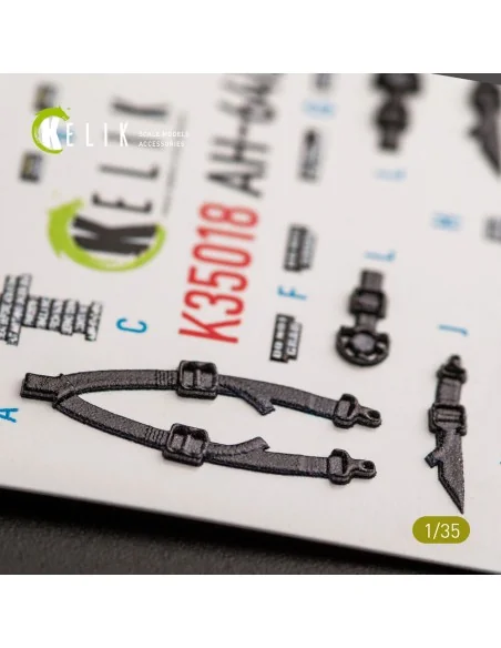 AH-64D Apache interior 3D decals for Takom kit, 1/35 - Kelik K35018