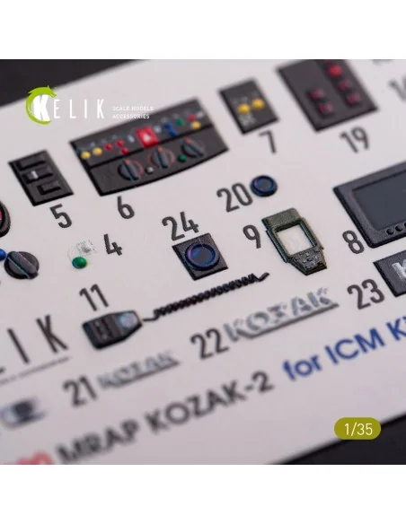 Kozak-2 Ukrainian MRAP 3D decals for ICM kit, 1/35 - Kelik K35020