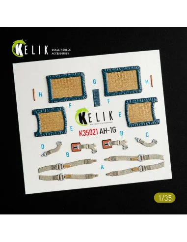 AH-1G Cobra interior 3D decals for ICM kit, 1/35 - Kelik K35021