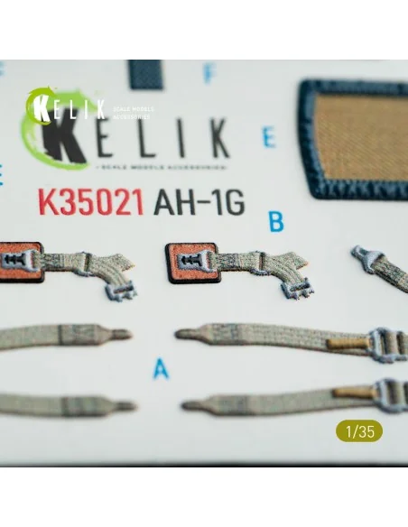 AH-1G Cobra interior 3D decals for ICM kit, 1/35 - Kelik K35021
