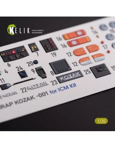 Kozak-001 Ukrainian MRAP 3D decals for ICM kit, 1/35 - Kelik K35022