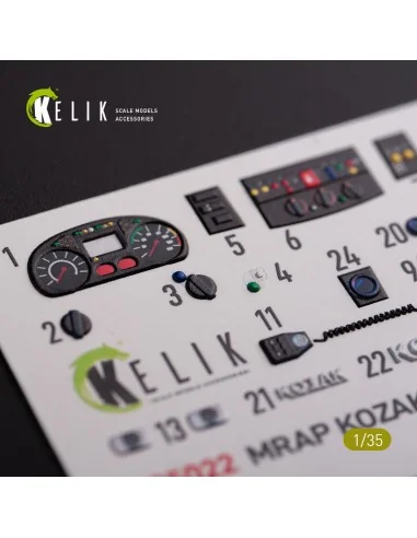 Kozak-001 Ukrainian MRAP 3D decals for ICM kit, 1/35 - Kelik K35022