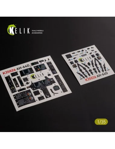 AH-64D Apache interior 3D decals for Meng kit, 1/35 - Kelik K35026