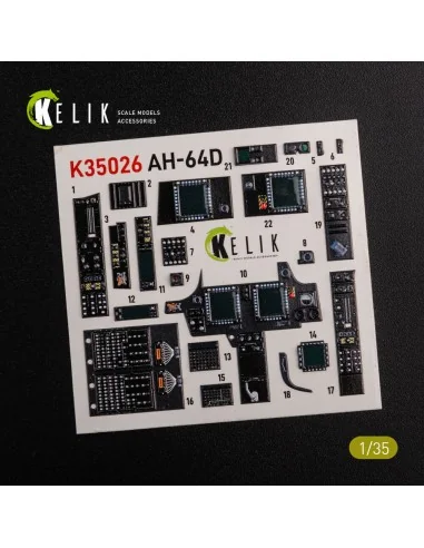 [NO_DESC] AH-64D Apache interior 3D decals for Meng kit, 1/35 - Kel...