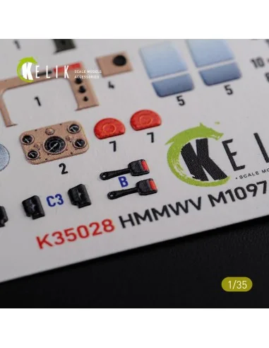 HMMWV M1097 3D Decal for ICM kit, 1/35 - Kelik K35028