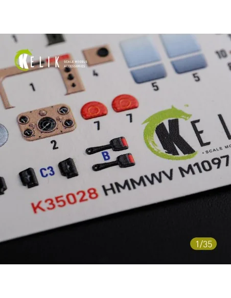 HMMWV M1097 3D Decal for ICM kit, 1/35 - Kelik K35028