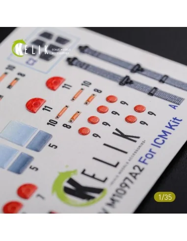 HMMWV M1097 3D Decal for ICM kit, 1/35 - Kelik K35028