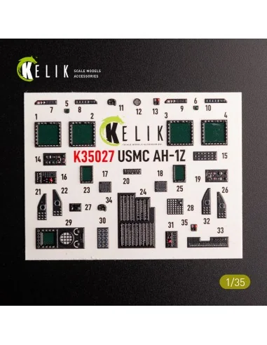 AH-1Z interior 3D decals for Academy kit, 1/35 - Kelik K35027