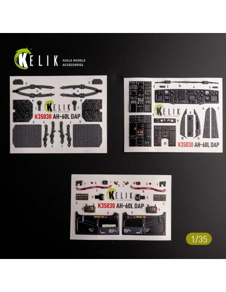 [NO_DESC] AH-60L DAP interior 3D decals for Academy kit, 1/35 - Kel...
