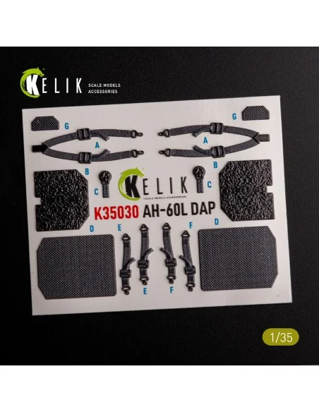 AH-60L DAP interior 3D decals for Academy kit, 1/35 - Kelik K35030