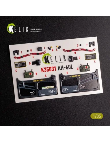 UH-60L interior 3D decals for Academy kit, 1/35 - Kelik K35031