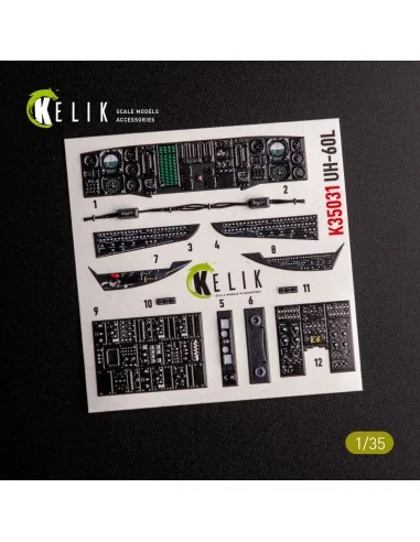UH-60L interior 3D decals for Academy kit, 1/35 - Kelik K35031