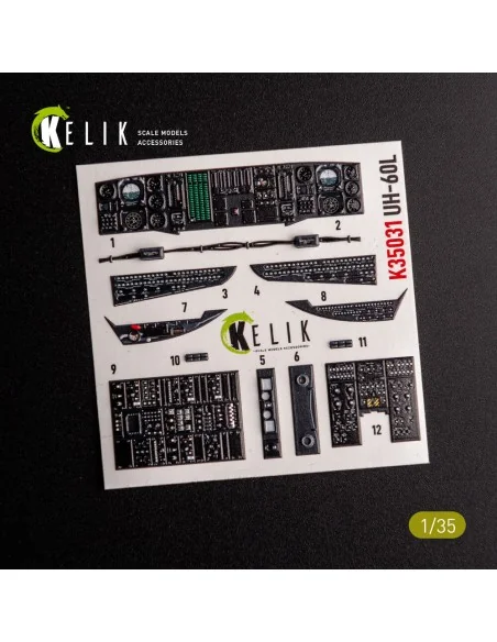 [NO_DESC] UH-60L interior 3D decals for Academy kit, 1/35 - Kelik K...