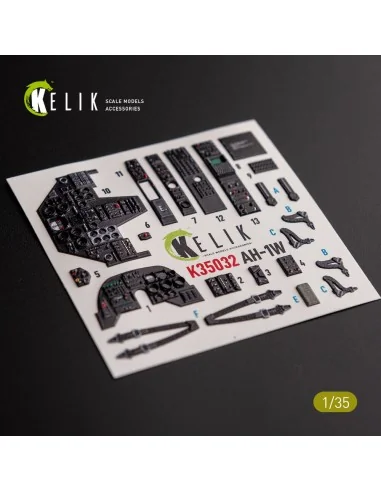 [NO_DESC] AH-1W interior 3D decals for Academy kit, 1/35 - Kelik K3...