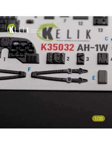 AH-1W interior 3D decals for Academy kit, 1/35 - Kelik K35032