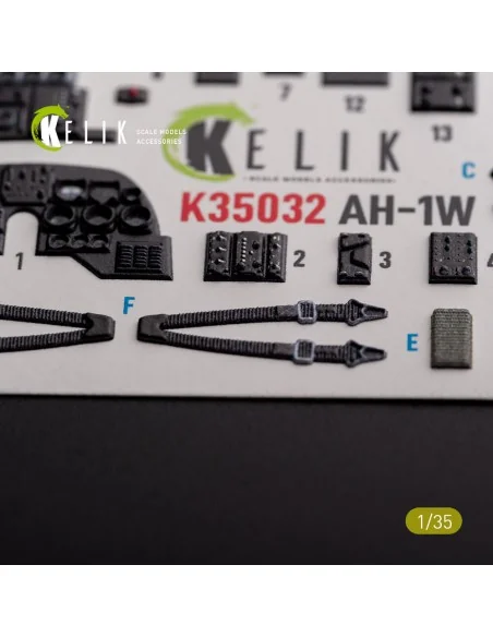 AH-1W interior 3D decals for Academy kit, 1/35 - Kelik K35032