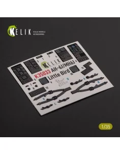 [NO_DESC] AH-6J/MH6J Little Bird interior 3D decals for Zimi models...