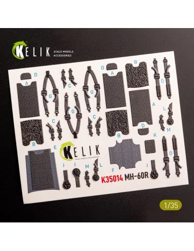 MH-60R interior 3D decals for Kitty Hawk kit, 1/35 - Kelik K35014