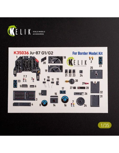 Ju-87 G1/G2 - interior 3D decals for Border Models kit, 1/35 - Keli...