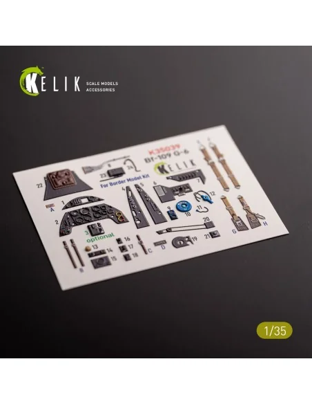 Bf-109 G-6 - interior 3D decals for Border Models kit, 1/35 - Kelik...