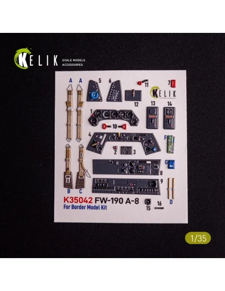 FW-190A-8 - interior 3D decals for Border Models kit, 1/35 - Kelik ...